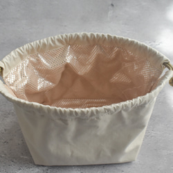 シンプルな洗える保冷保温ランチ巾着(コットン) 5枚目の画像