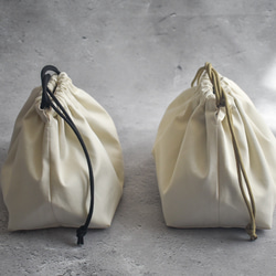 シンプルな洗える保冷保温ランチ巾着(コットン) 3枚目の画像