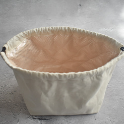 シンプルな洗える保冷保温ランチ巾着(コットン) 9枚目の画像