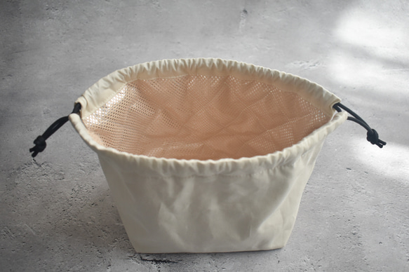 シンプルな洗える保冷保温ランチ巾着(コットン) 9枚目の画像