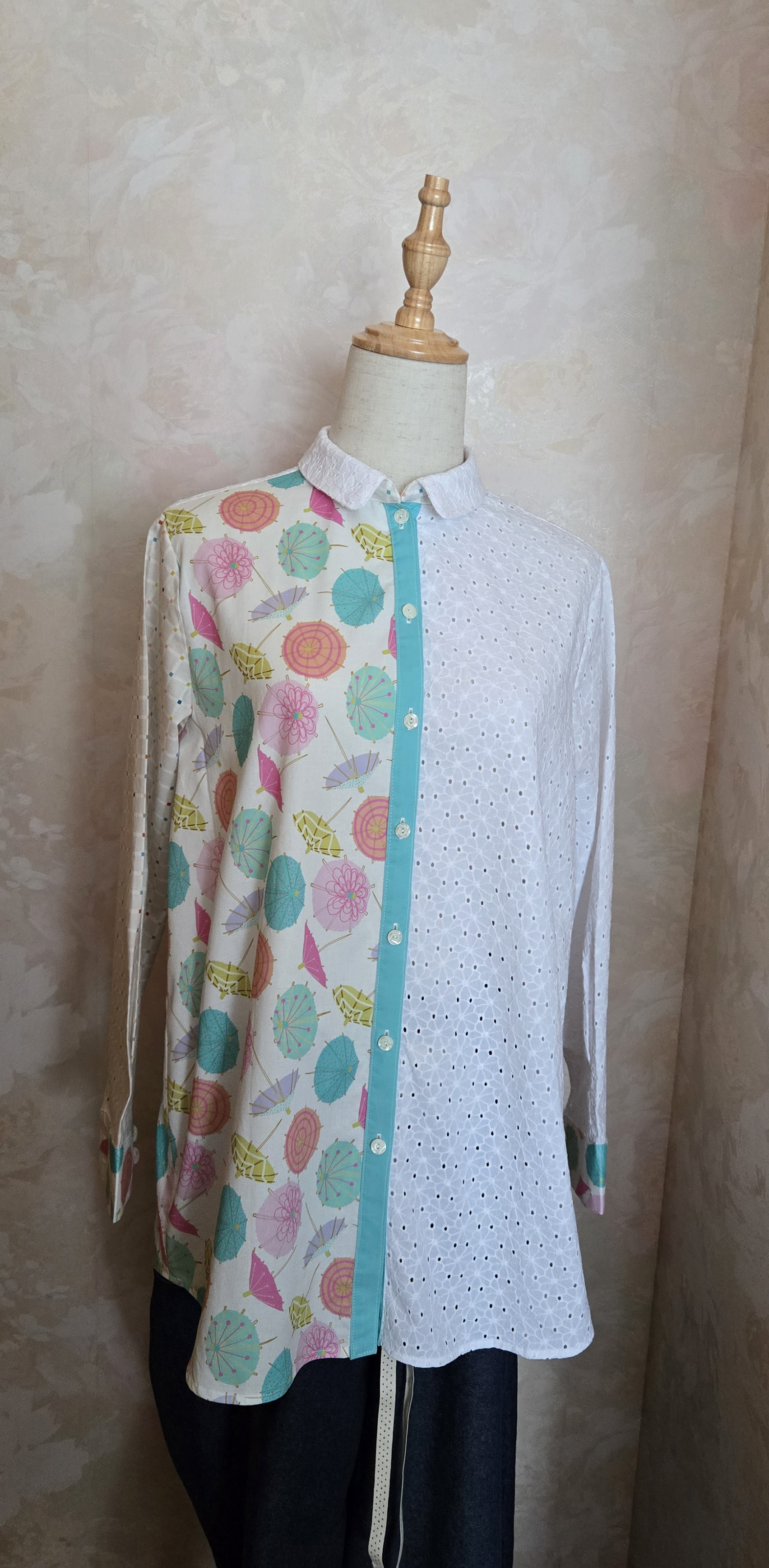 虹色の風をまとうカラフルコットンシャツ～Lサイズ～A 5,775円