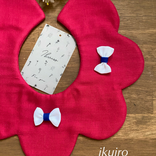 再販】万博カラーのスタイ⚪︎ダブルガーゼ⚪︎赤⚪︎リバーシブル