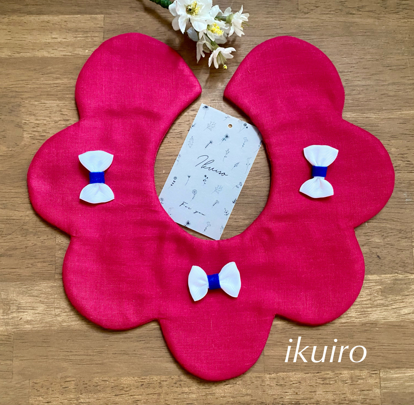 7863*手染め ふんわりダブルガーゼマフラー 赤と桃色の2色set 2