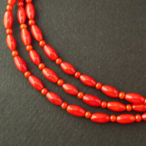 赤色コーラルビーズロングネックレス 証明書付き 赤色コーラルビーズロングネックレス 証明書付き 赤色コーラルビーズ