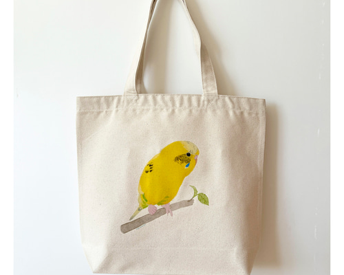 希少/美品【レスポートサック】トロピカル インコ アート トートバッグ 総柄 黄 916c7f22de96697c858814a11704fd