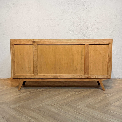 最安値】アンティーク調 スライド サイドボード チェスト 無垢 北欧