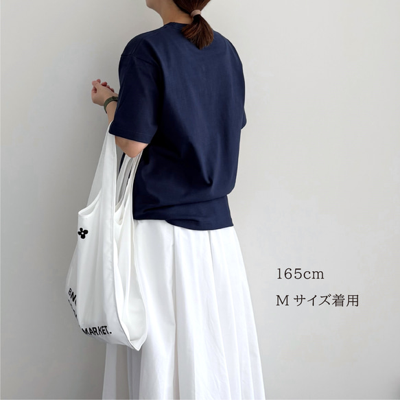 フラワーブローチ Tシャツ（ネイビー）【在庫限り】 4枚目の画像