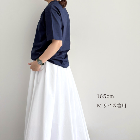 フラワーブローチ Tシャツ（ネイビー）【在庫限り】 5枚目の画像