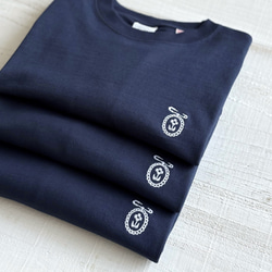 フラワーブローチ Tシャツ（ネイビー）【在庫限り】 12枚目の画像