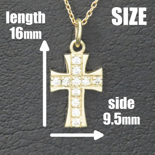k10 ダイヤモンドクロス十字架ネックレス