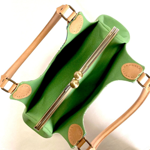 受注製作】あおりがま口バッグ＊大容量＊空想街雑貨店空想街図鑑の生地