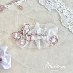 姫系 ほんのりピンク＆白いレースのティッシュカバー ボックス