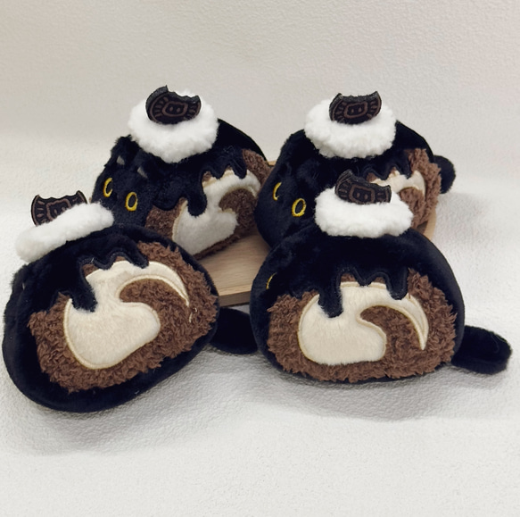 【ふわもこネコロール】　ネコのロールケーキ　ぬいぐるみ　ふわふわ　キーホルダー　ストラップ　癒しグッズ　プレゼント 8枚目の画像