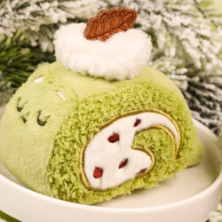 【ふわもこネコロール】　ネコのロールケーキ　ぬいぐるみ　ふわふわ　キーホルダー　ストラップ　癒しグッズ　プレゼント 5枚目の画像