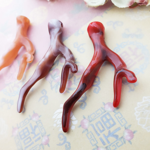 珊瑚　枝？ 6個 珊瑚風 サンゴ 枝サンゴ アクリル 枝 ツノ 角 模造 アクリル