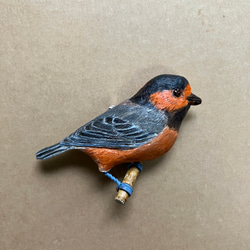 野鳥（アカゲラ）の置物・バードカービング 彫刻 ありむら工房