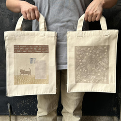 貓花手提袋 Z-2006-A 棉質 12oz 第10張的照片