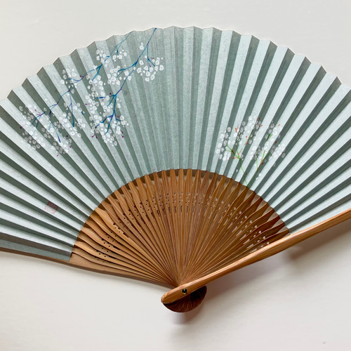 趣 -omomuki- 〈カスミソウ〉 京扇子 その他ファッション雑貨