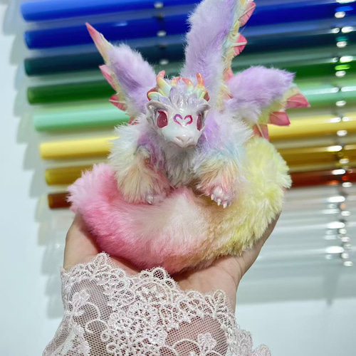 不思議な動物 美しい虹のドラゴン ぬいぐるみ yizhangshui 通販