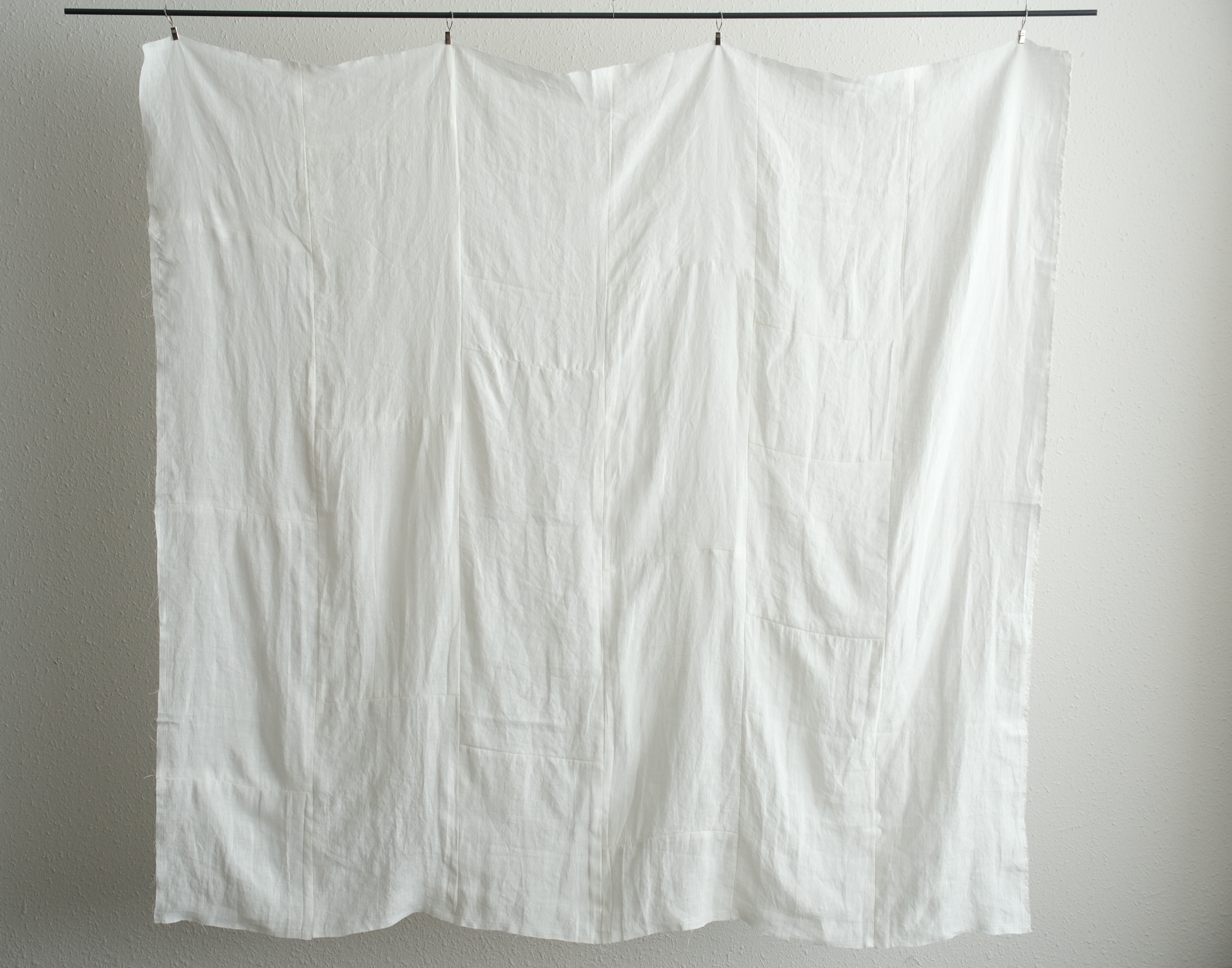 端切れパッチワーク / リネン・白 / 2サイズ