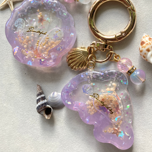 シャカシャカキーホルダー キラ②星いっぱいmooシェイカー