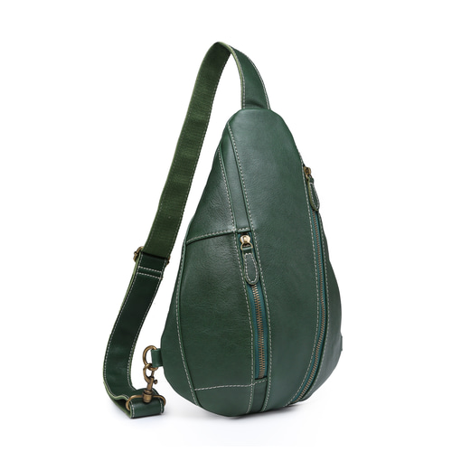 ボディバッグ 本革 レザー グリーン 緑 ショルダーバッグ ボディー