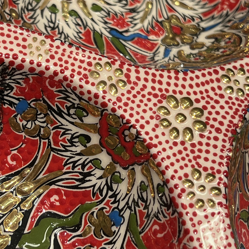 トルコハンドメイドセラミック花柄 猫型オーナメント トルコハンドメイドセラミック花柄 猫型オーナメント