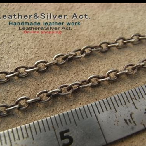 Leather&Silver Act. ハンドメイド シルバーネックレス メンズ