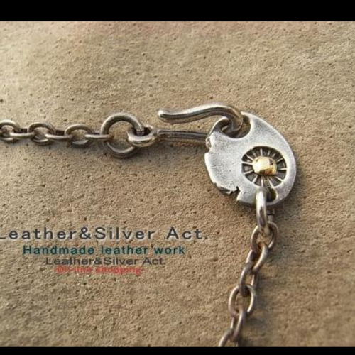 Leather&Silver Act. ハンドメイド シルバーネックレス メンズ