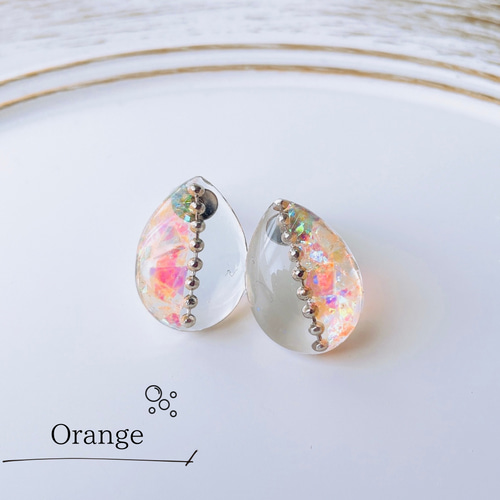 レジン》ピアス / 人魚の涙 ピアス（スタッド・一粒） みやこの魔法店