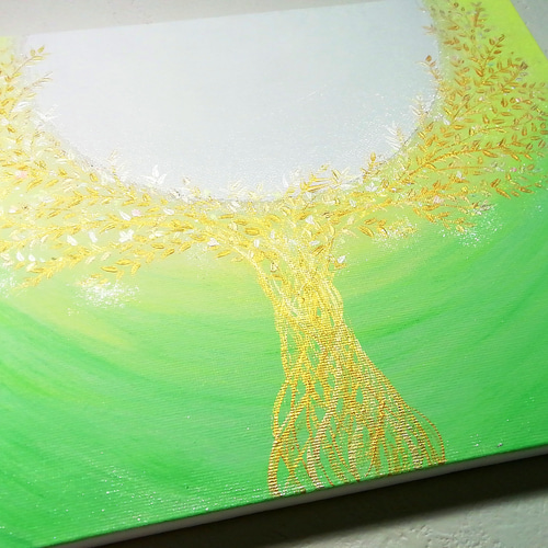 ヒーリング風水絵画＊煌めき陽光樹～太陽～希望の光 豊かさ 健康 仕事