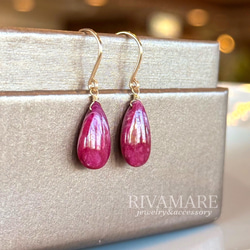 ちか☺︎ 1点作品☆ 希少石　宝石質ルビーピアス　イヤリングに変更可能☺︎ ちか様専用☺︎ 1点作品☆ 希少石 宝石質ルビーピアス イヤリングに