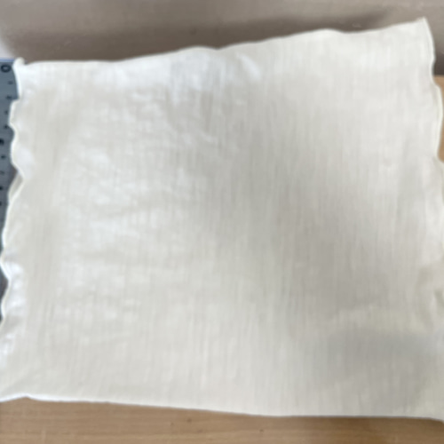 ゆったりやわらかリネン麻100%生成りオフホワイトネックウォーマー  