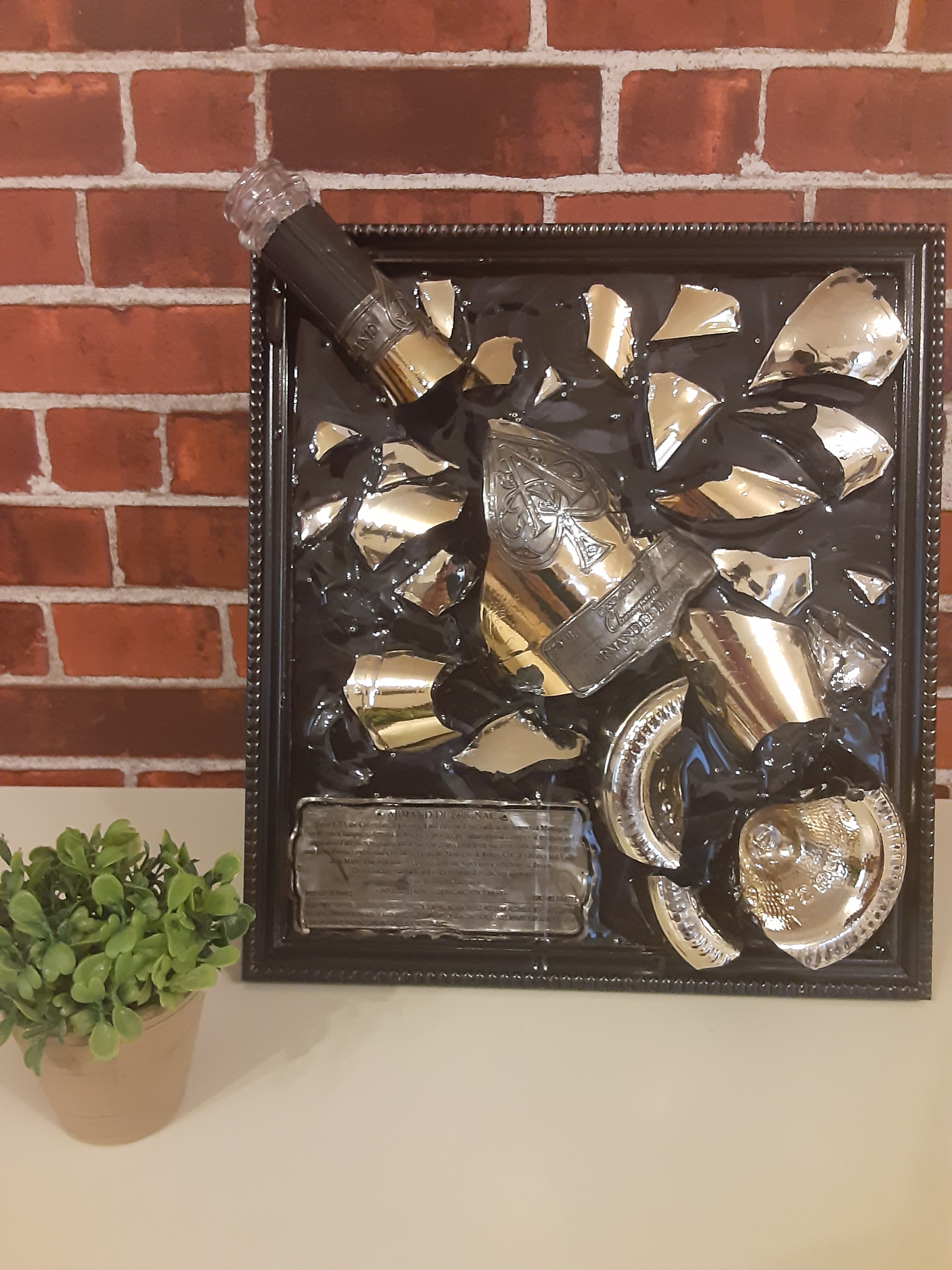 クラッシュボトルアート　アルマンドゴールド×黒薔薇