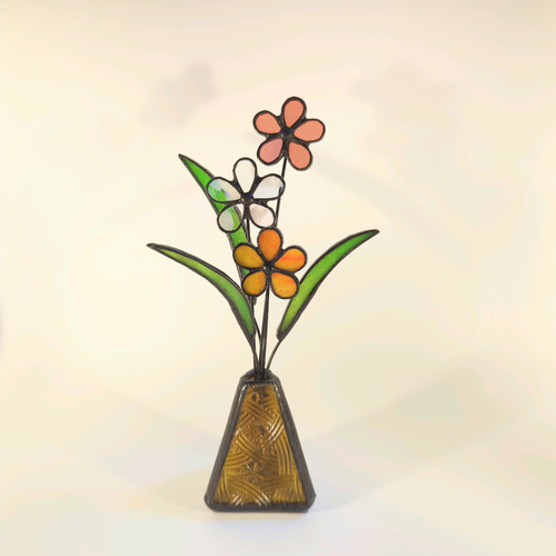 ステンドグラス枯れない花、きらっと華やかに艶めく癒しフラワー