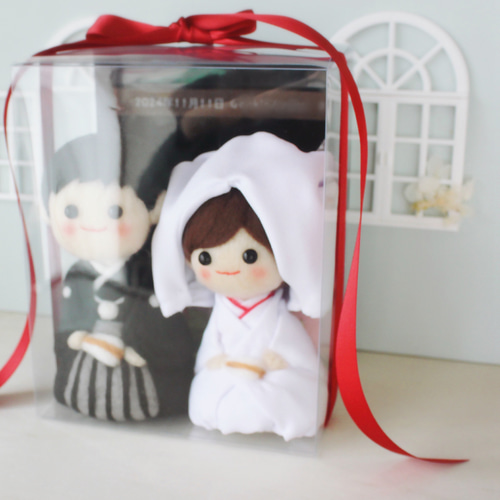 受注製作 ケース入りウェディングドール 結婚祝い ウェルカムスペース