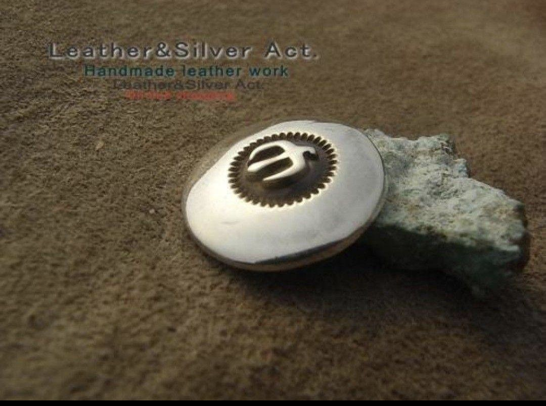 Leather&Silver Act イーグルスタンプ　シルバーコンチョ　レザークラフト、アクセサリーパーツ、金具に