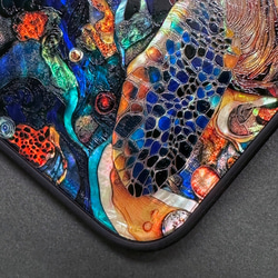 iPhone 17/16 海龜珍珠母貝設計手機殼，天然貝殼材質，可個性化定制，防震保護套，兼容所有型號，型號 066 第4張的照片