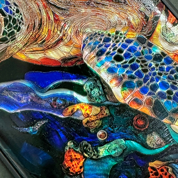 iPhone 17/16 海龜珍珠母貝設計手機殼，天然貝殼材質，可個性化定制，防震保護套，兼容所有型號，型號 066 第5張的照片