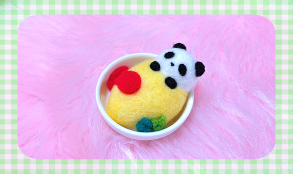 レトロな喫茶店ぱんシリーズ✲おむぱん✲オムレツの中からこんにちは