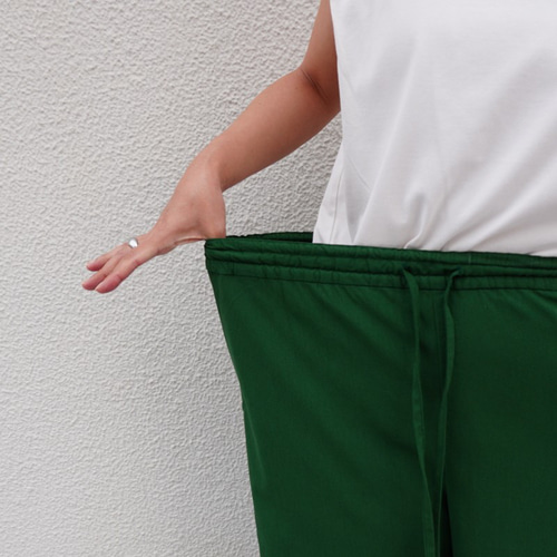 接触冷感】リネン混でサラッと涼しいワイドパンツ ストレッチで履き