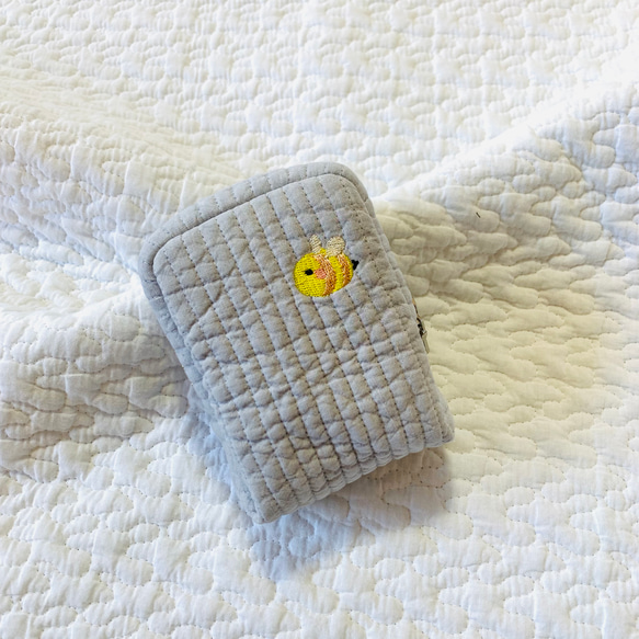 くまのエル　おこのみちょいす　minipouch H10.5W9 D3.5 ヌビポーチ　ミニポーチ　オリジナル刺繍 3枚目の画像