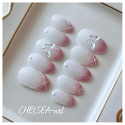 ニュアンスネイル/べっ甲ネイル/ミラーネイル/ボルドーカラー ネイル