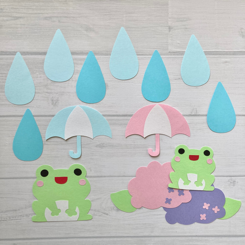 壁面飾り 6月 梅雨 夏 雨 傘 かえる 雑貨・その他 ちょこぱふぇ 通販