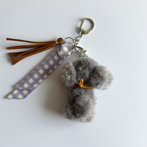 シルバー トイプードル 愛犬 うちの子 名入れチャーム おもちゃ