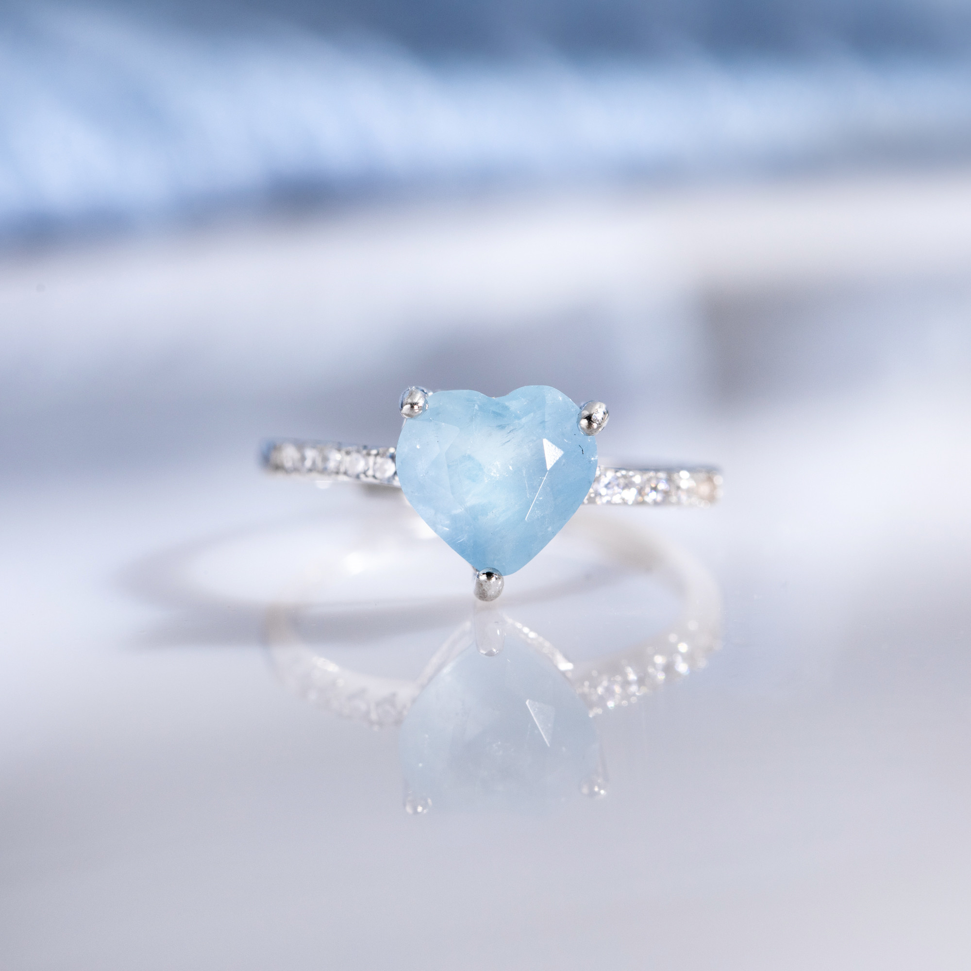 アクアマリン silver 925 指輪 リング ss232 aquamarine