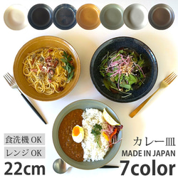 カレー皿 22cm 深皿 7color /r165 2枚目の画像