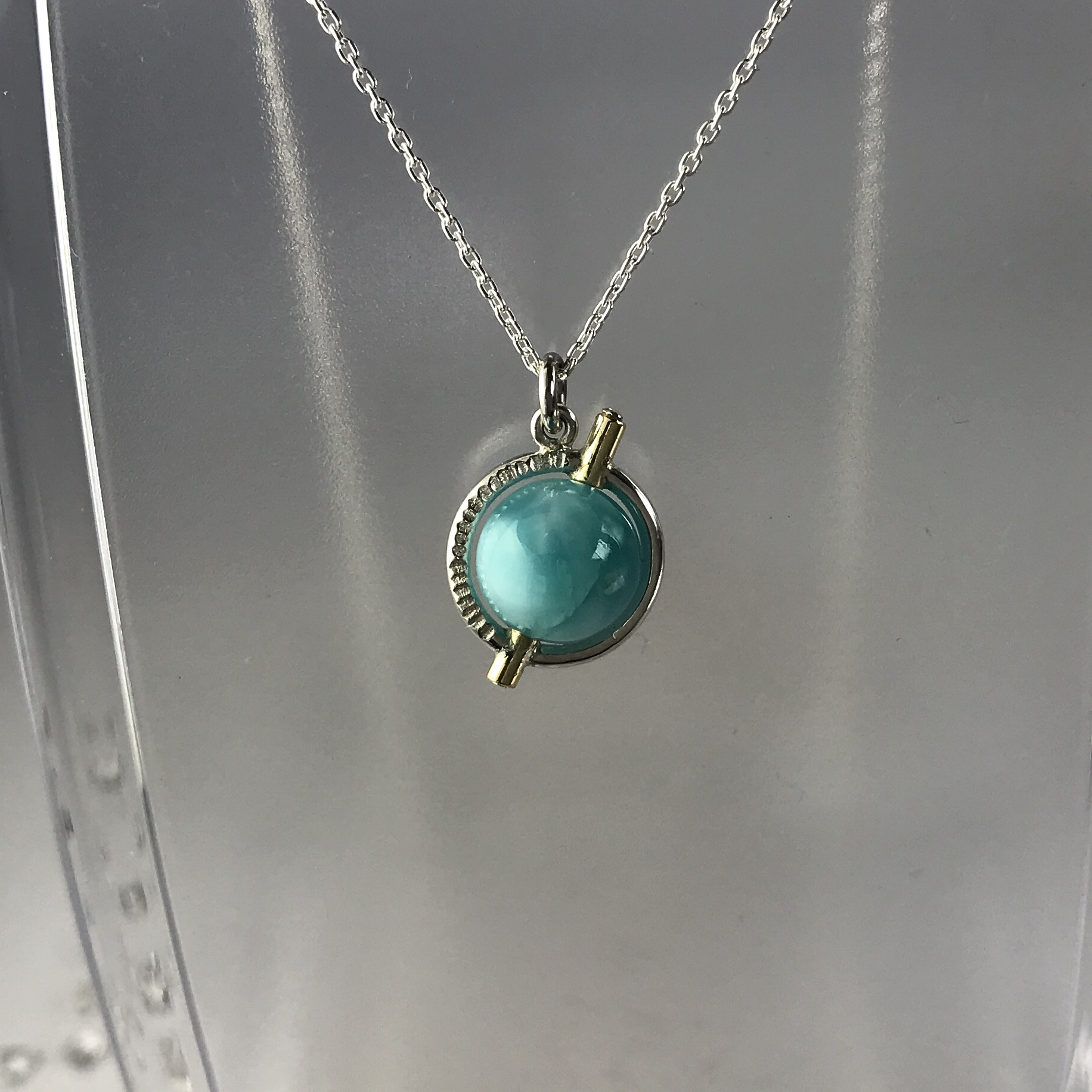 新作23.4° 地球ペンダント03  チ。9.5mm 【送料無料】チェーン付き