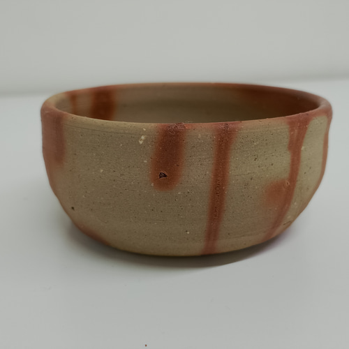 焼締】ペットのお皿(水皿・餌皿)犬猫 備前焼 緋襷 サイズ:小 おもちゃ