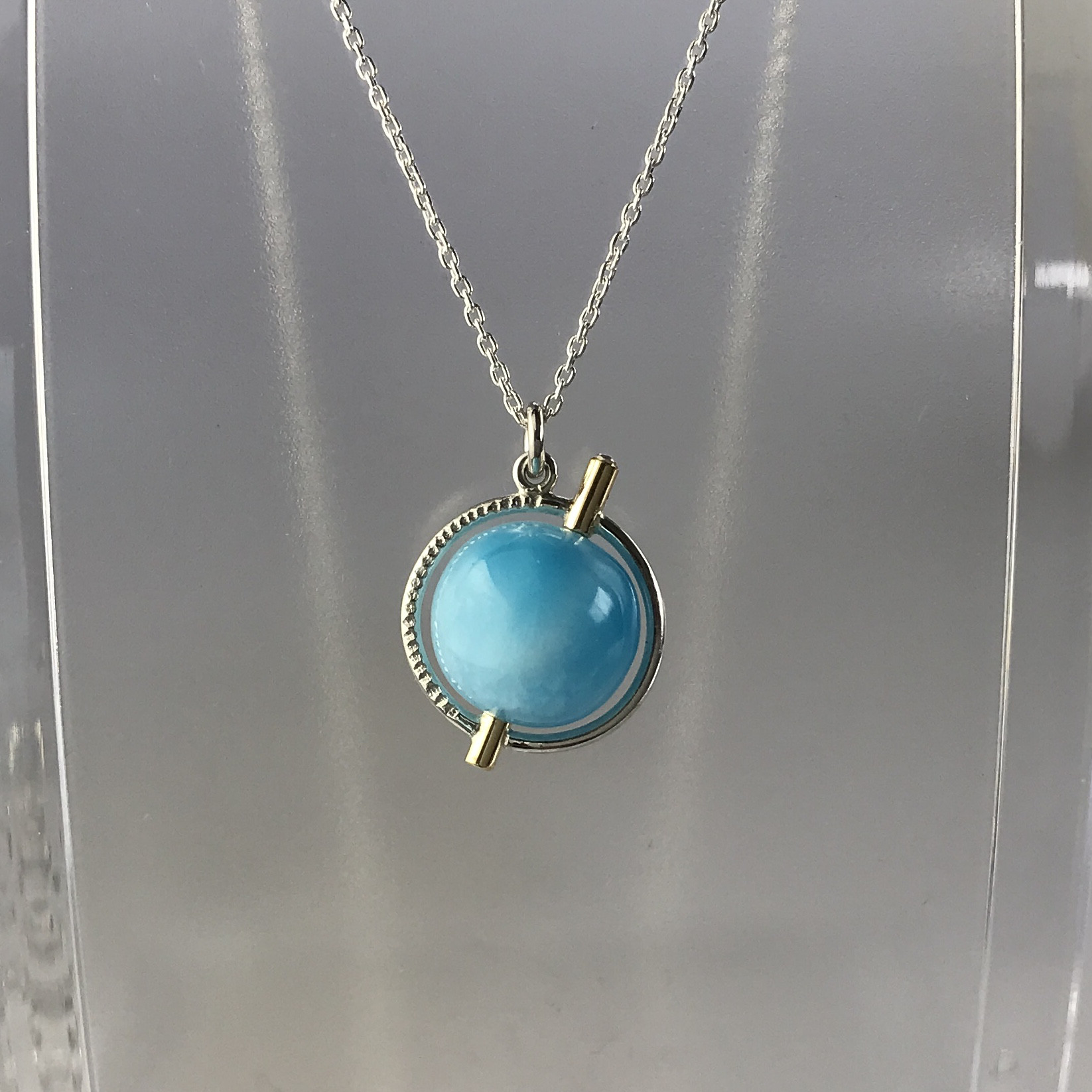 新作23.4° 地球ペンダント05  チ。12.3mm 【送料無料】チェーン付き